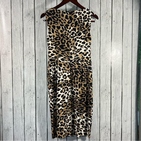 Cache Leopard Print Dress (size 4) and Matching Trench Coat (size S) - Picture 4 of 14